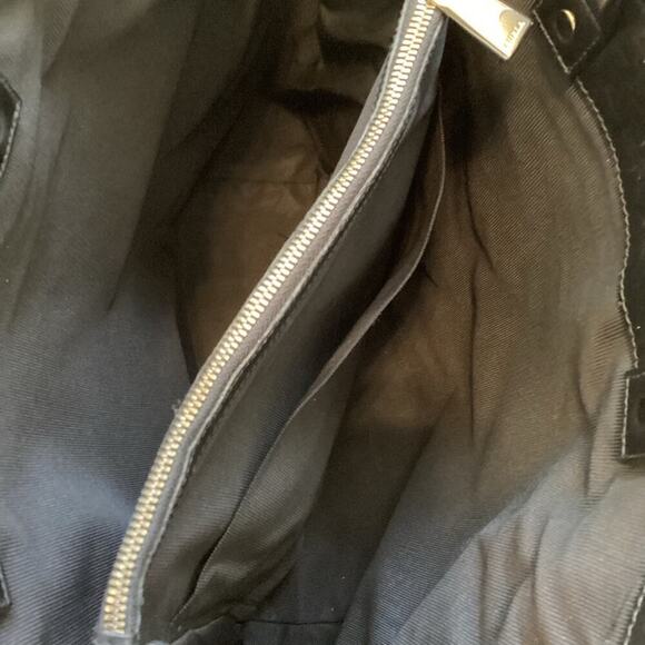 FURLA BLACK SIDE ZIP LEATHER TOTE - Picture 10 of 12